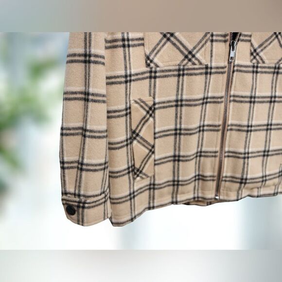 🔥🔥 Munthe READING JACKET OUTERWEAR Coat Insulated flannel Shacket Size 34 - Picture 7 of 16